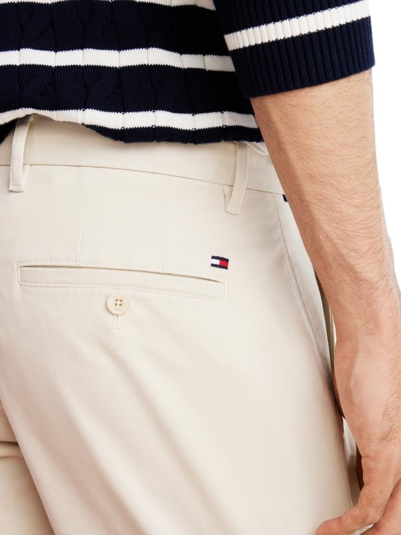 Мужские повседневные хлопковые шорты Tommy Hilfiger длиной 9 дюймов с эластичным ремешком, также доступны в размерах для больших и высоких женщин., Bleached Stone — фото 2