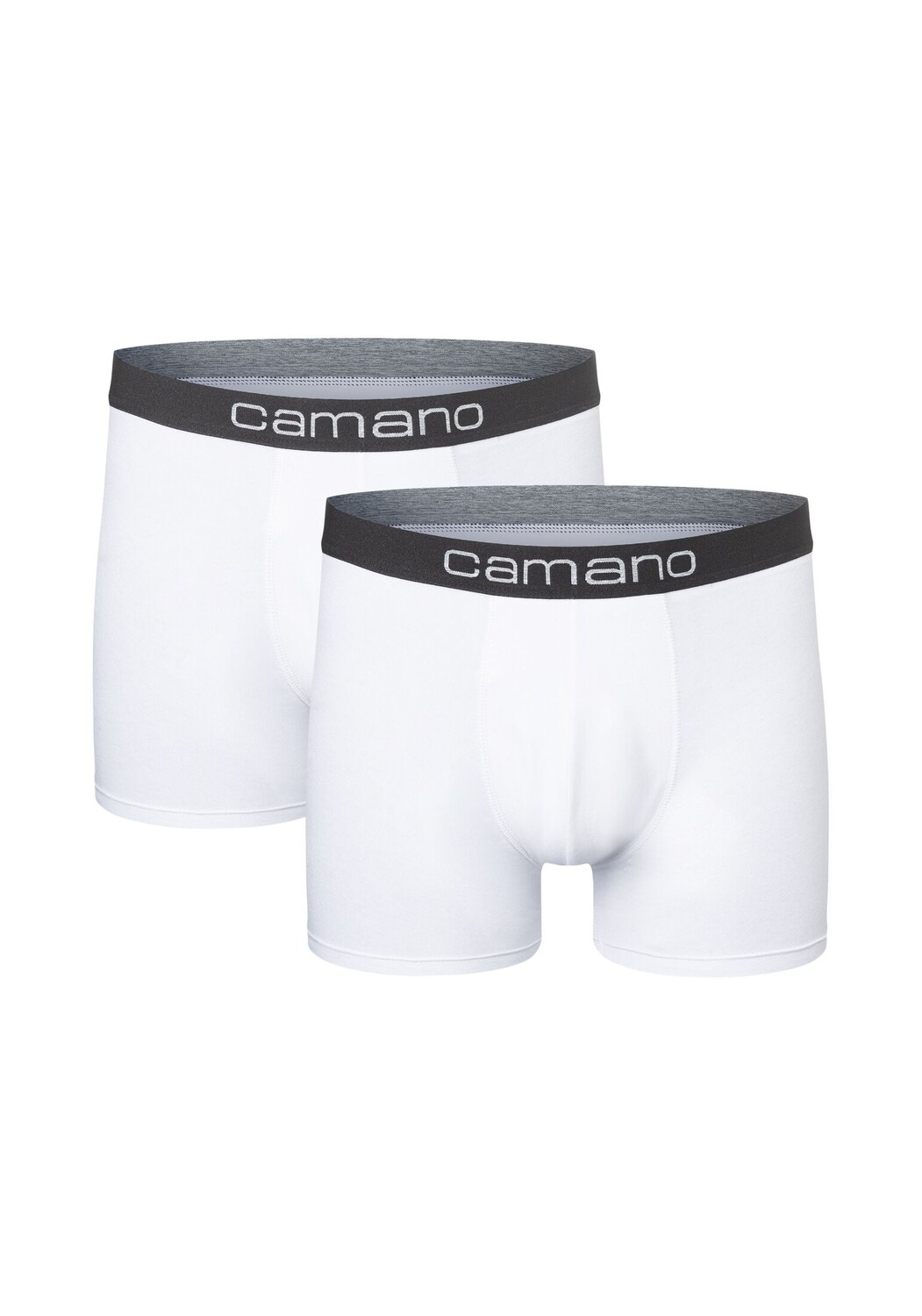 

Боксеры camano Boxershorts Unterhosen Herren elastischer Gummibund ohne Einschneiden Baumwolle Stretch hautfreundlich Atmungsaktiv 2 шт, белый