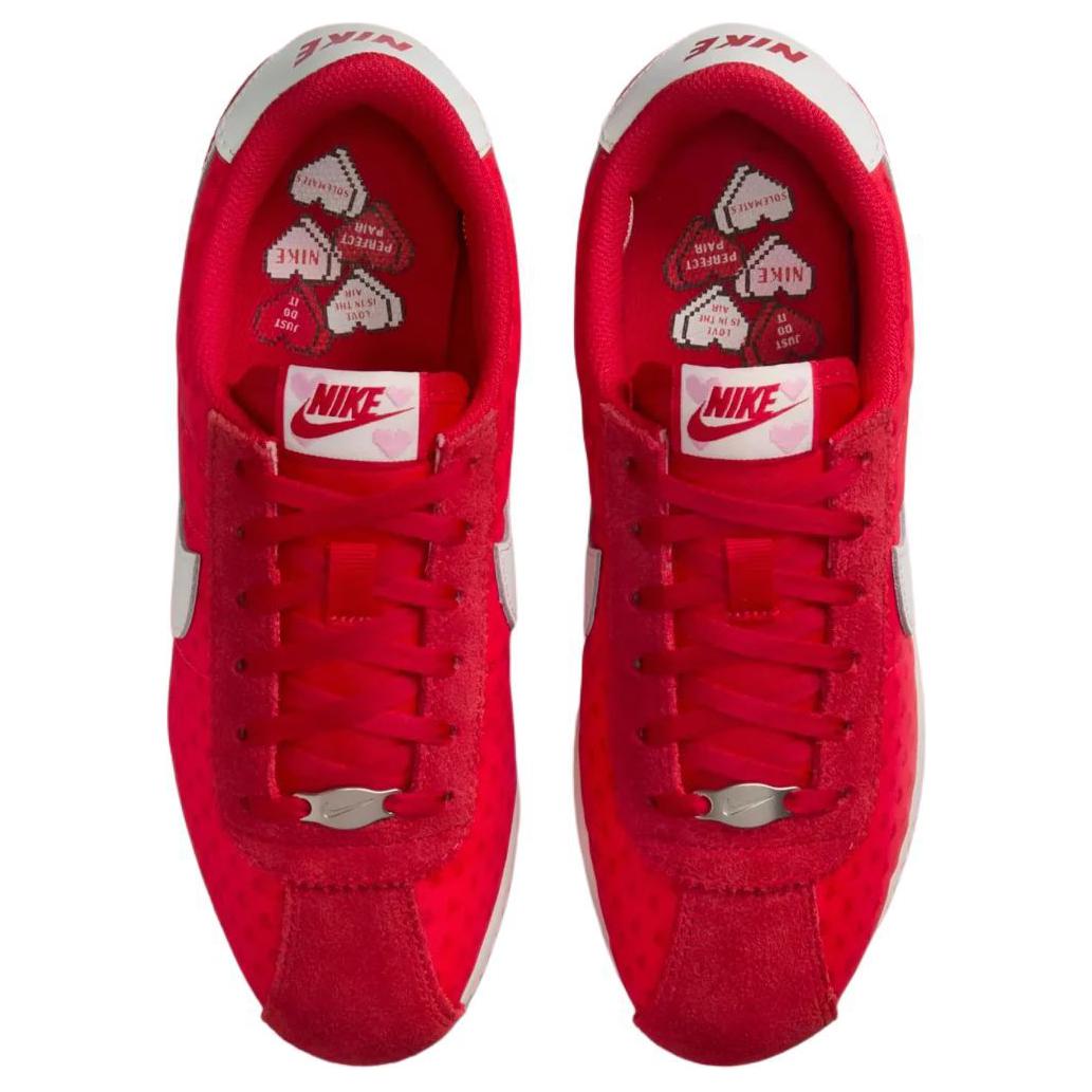 Nike Детские кроссовки с низким верхом, устойчивые к истиранию, красные, белые — фото 4