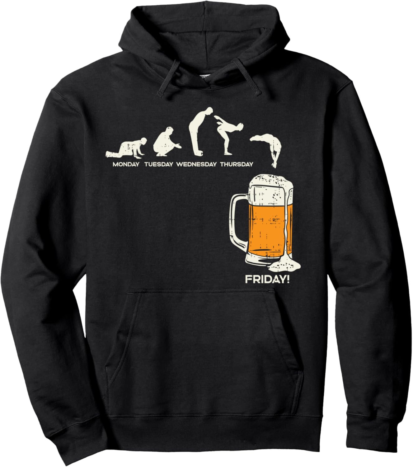

Забавная толстовка с надписью «Пиво с понедельника по пятницу» для команд, пьющих пиво, подарок на рабочую неделю, черная Boredkoalas Beer Clothes Drinking Men Women Gifts, Черный, Забавная толстовка с надписью «Пиво с понедельника по пятницу» для команд,