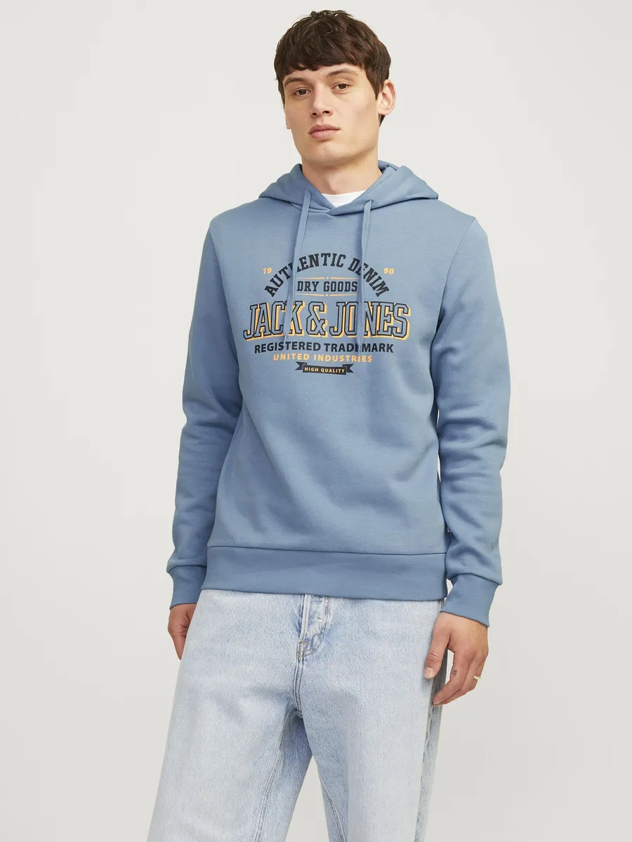 

Толстовка Jack & Jones с капюшоном "JJELOGO SWEAT HOOD 2 COL 24/25 NOOS", цвет Mountain Spring