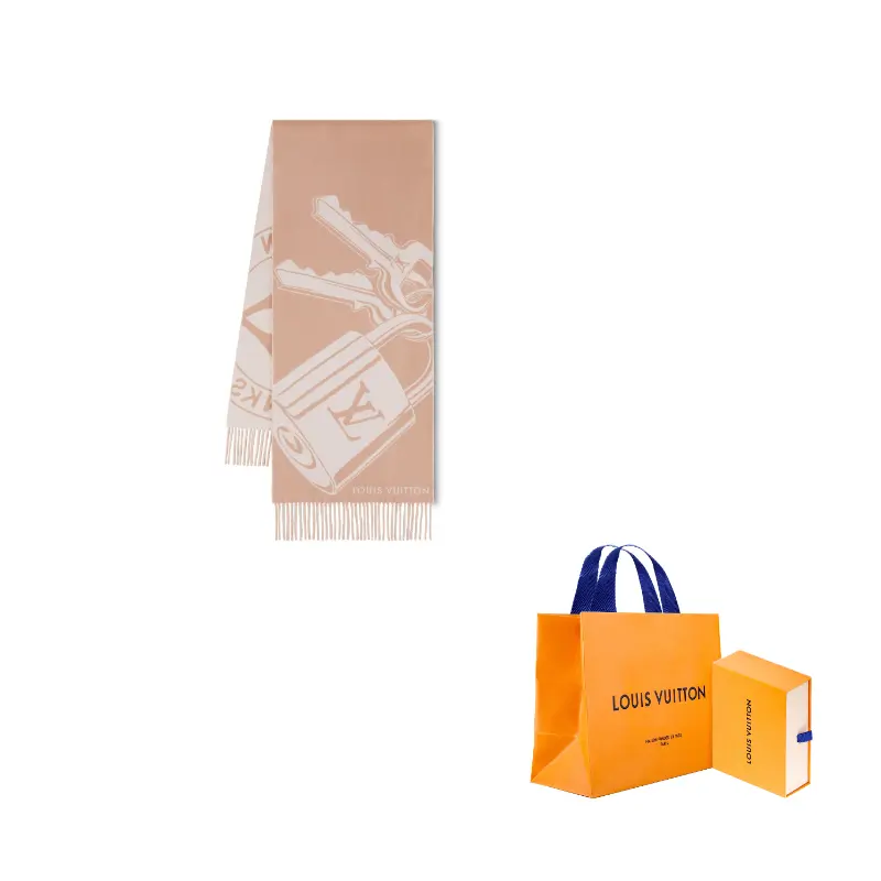 

LOUIS VUITTON Вязаный шарф женский имбирно-желтый, Ginger Yellow