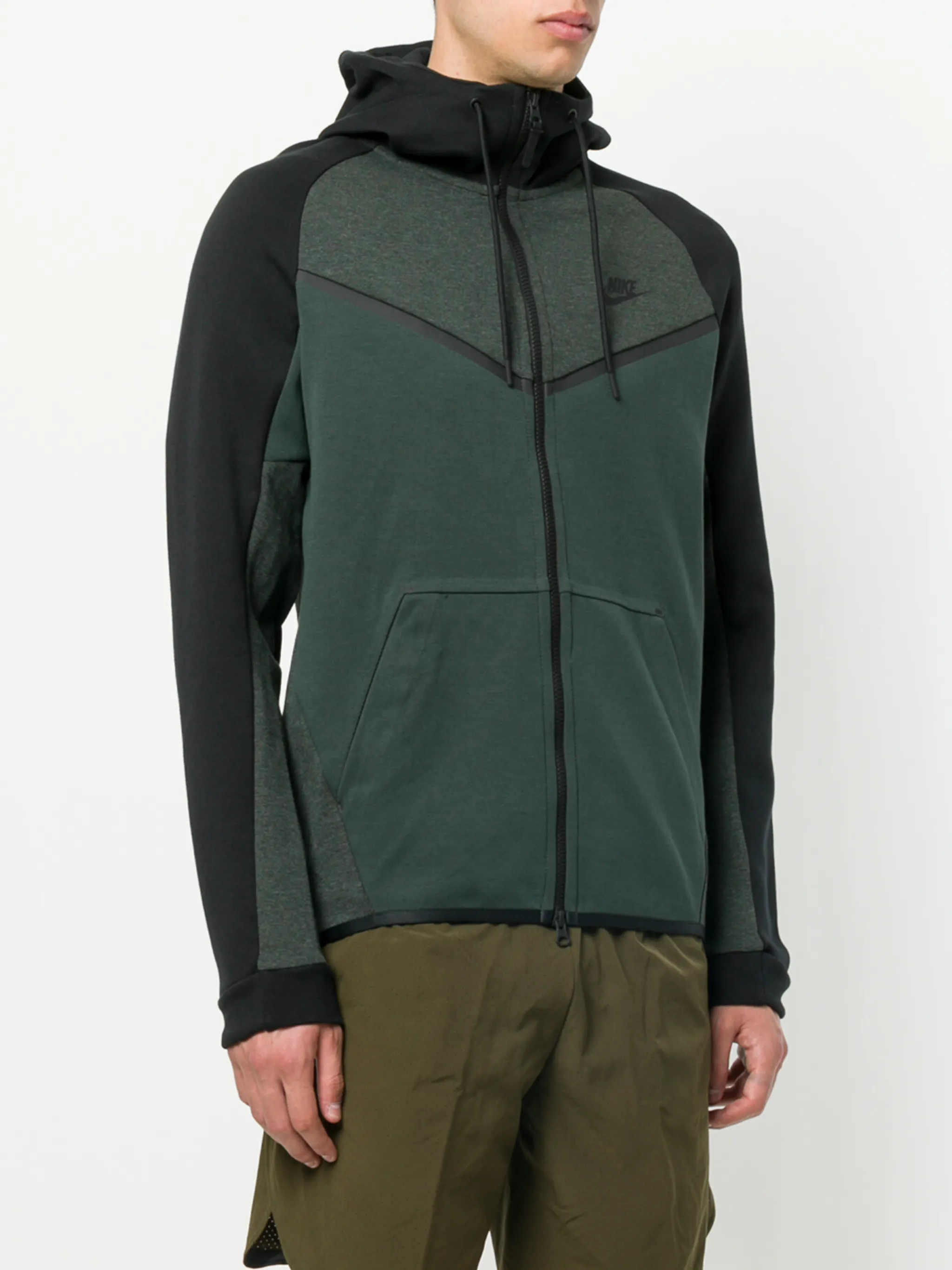 Ветровка дизайна "колор-блок" Tech Fleece Nike, зеленый — фото 3
