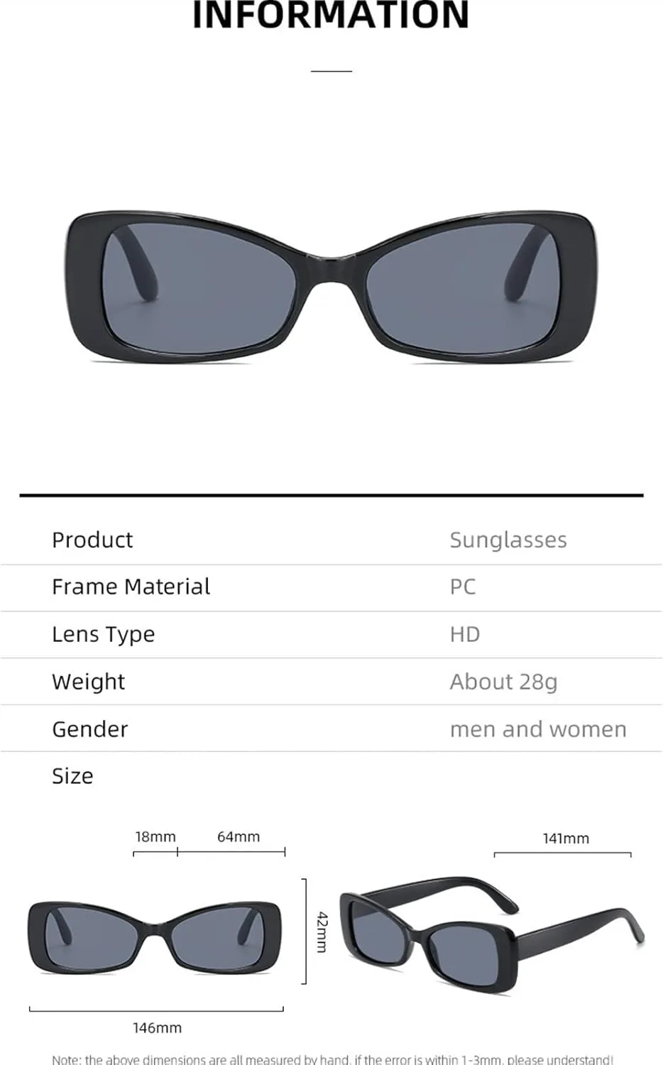 

Небольшие квадратные солнцезащитные очки в стиле ретро, ​​модные, для мужчин и женщин, «кошачий глаз», для активного отдыха (Цвет: G, Размер: 1) GAOXIN, G