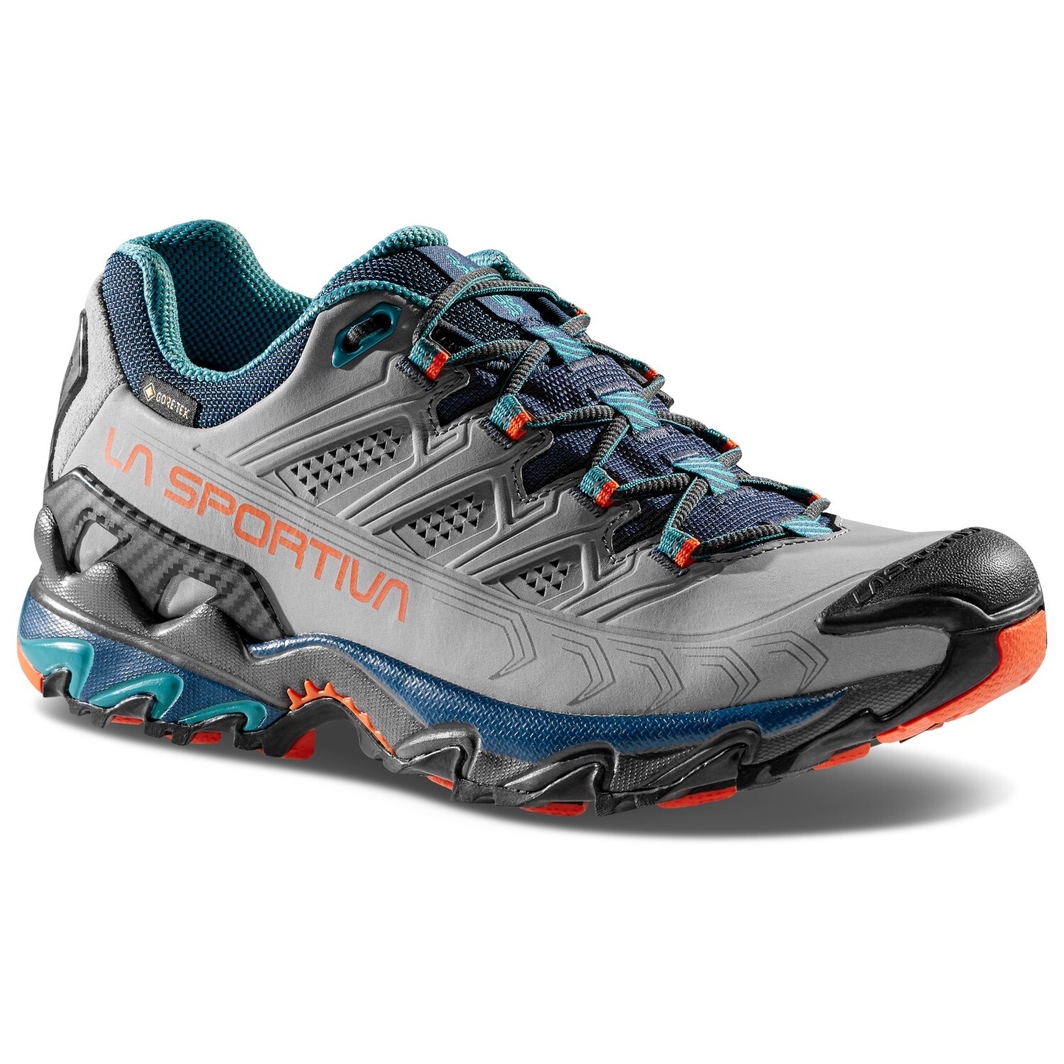 

Мультиспортивная обувь La Sportiva Women's Ultra Raptor II Leather GTX, цвет Grey/Cherry Tomato