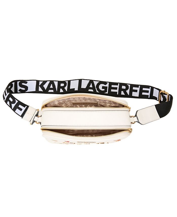 Сумка через плечо Maybelle с двойной молнией и подвеской KARL LAGERFELD PARIS, белый — фото 4