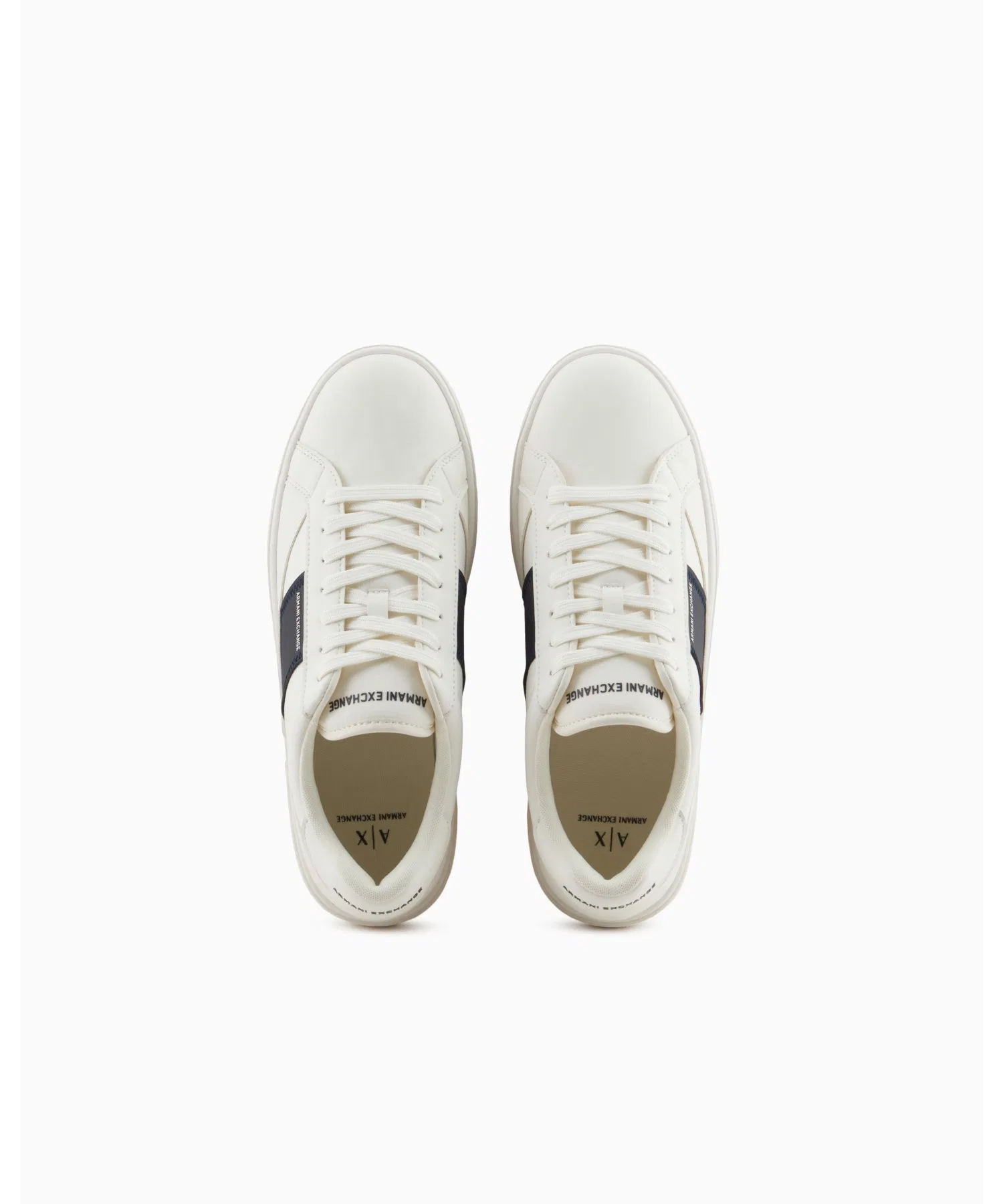 Мужские кеды с контрастными деталями ARMANI EXCHANGE XV911 бело-синие — фото 4