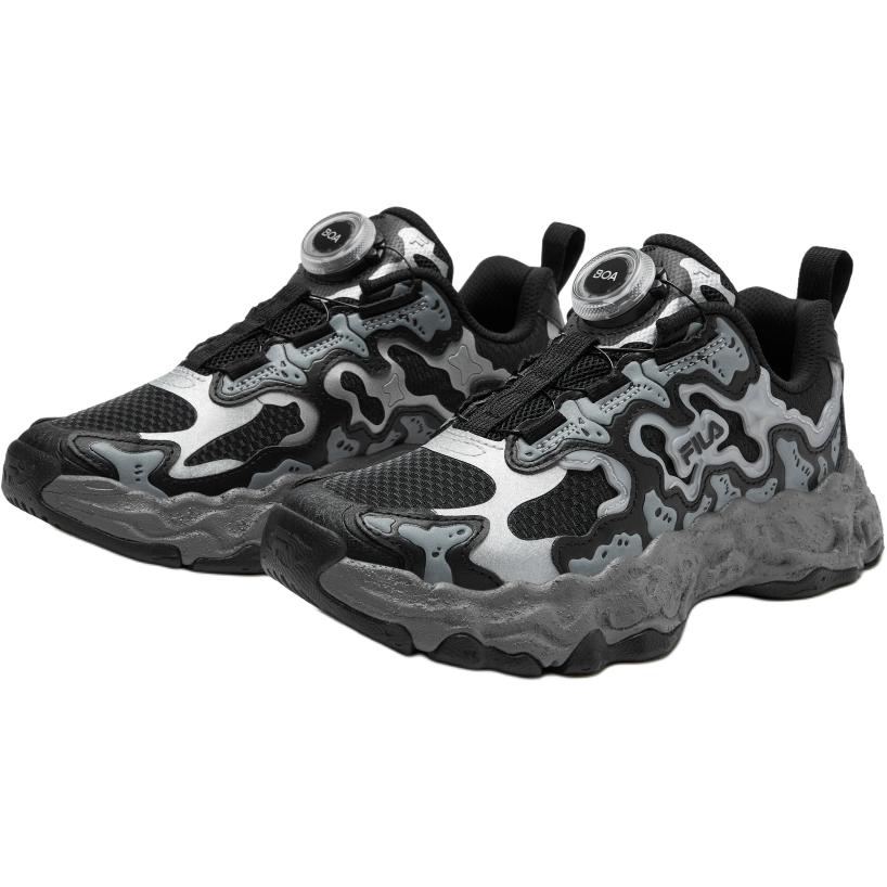 Кроссовки Fossil Shoes с легкими амортизаторами и низким верхом для детей и подростков FILA KIDS, черный/серый — фото 3