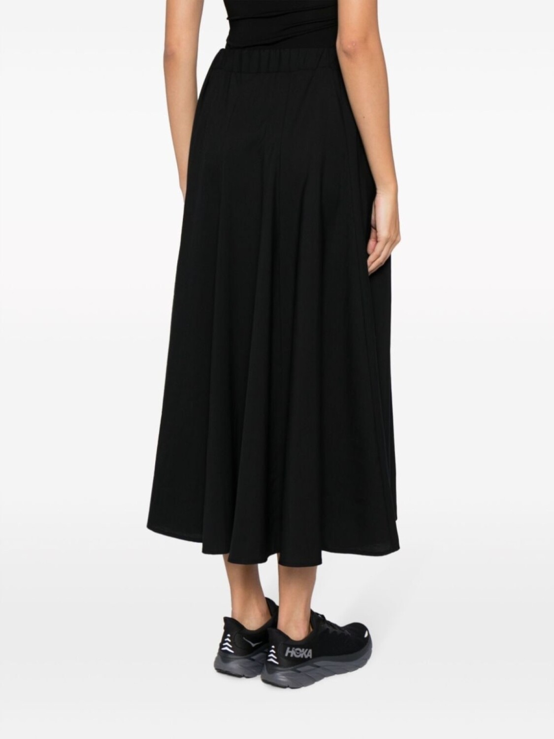 Yohji Yamamoto шерстяная юбка миди с завышенной талией, черный — фото 4