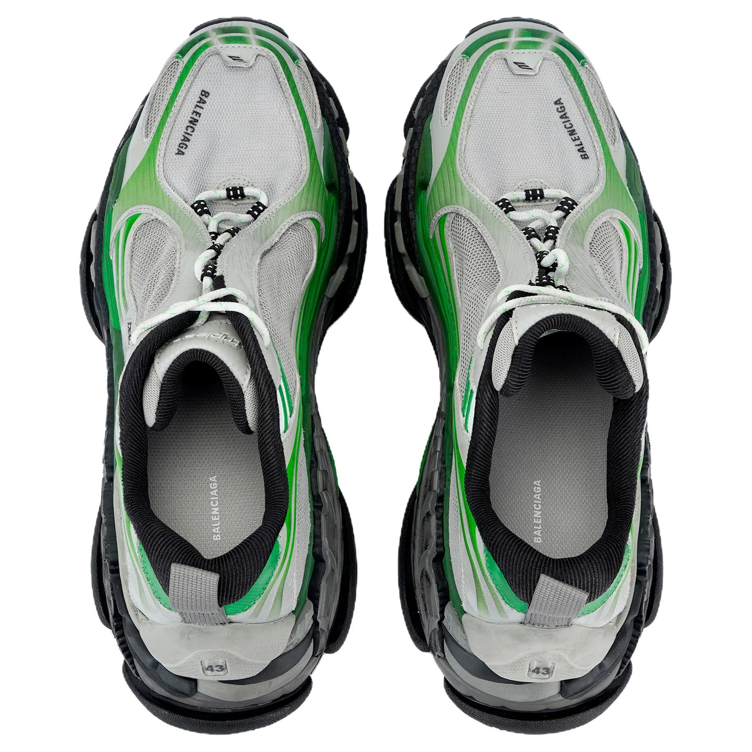 Кроссовки Chunky Sneakers Balenciaga Grey & Green — фото 4