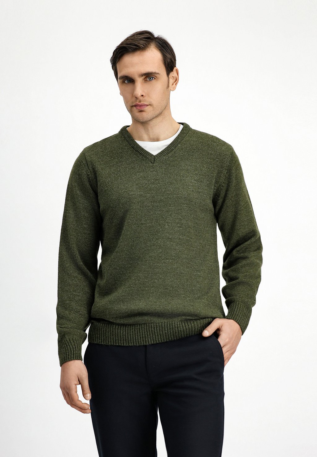 

Джемпер V NECK REGULAR FIT Kigili, хаки