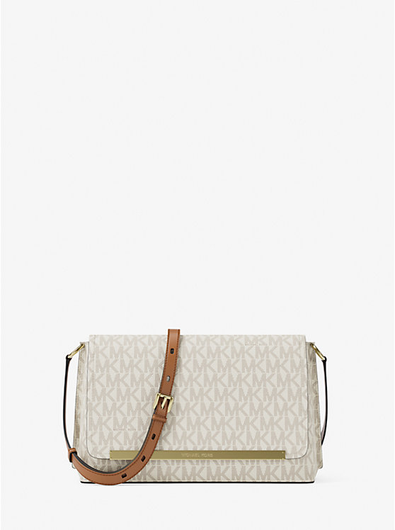 

Средняя сумка Evelyn через плечо с фирменным логотипом Michael Kors, Vanilla/Acorn