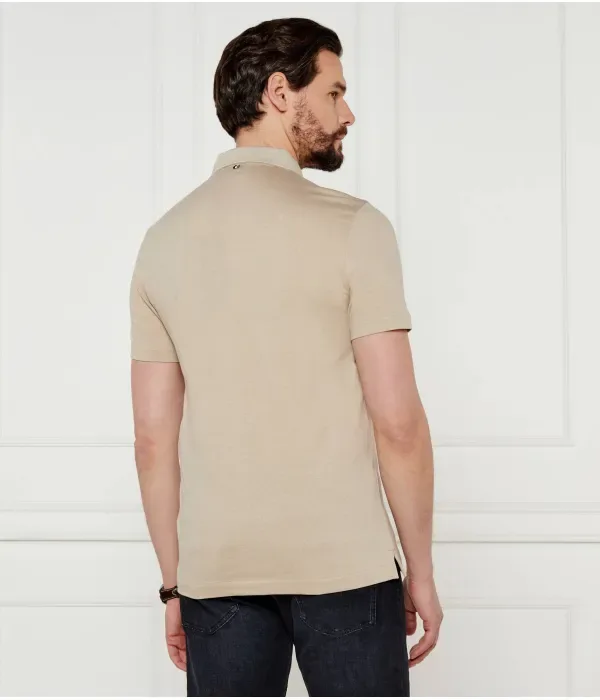 Поло H-Pitton 145 slim fit Boss, бежевый — фото 3