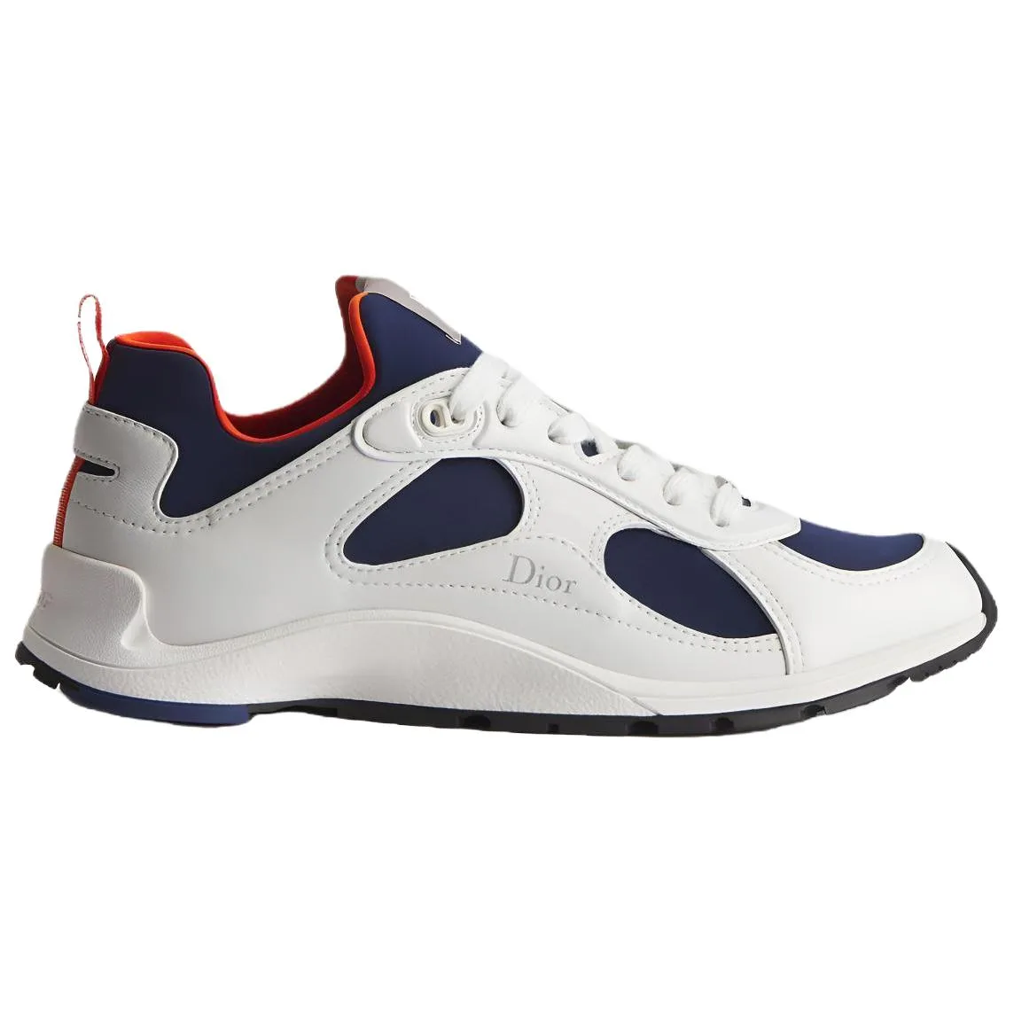 DIOR Mile Sheepskin Low top Casual Shoes Men's White Blue — фото 3