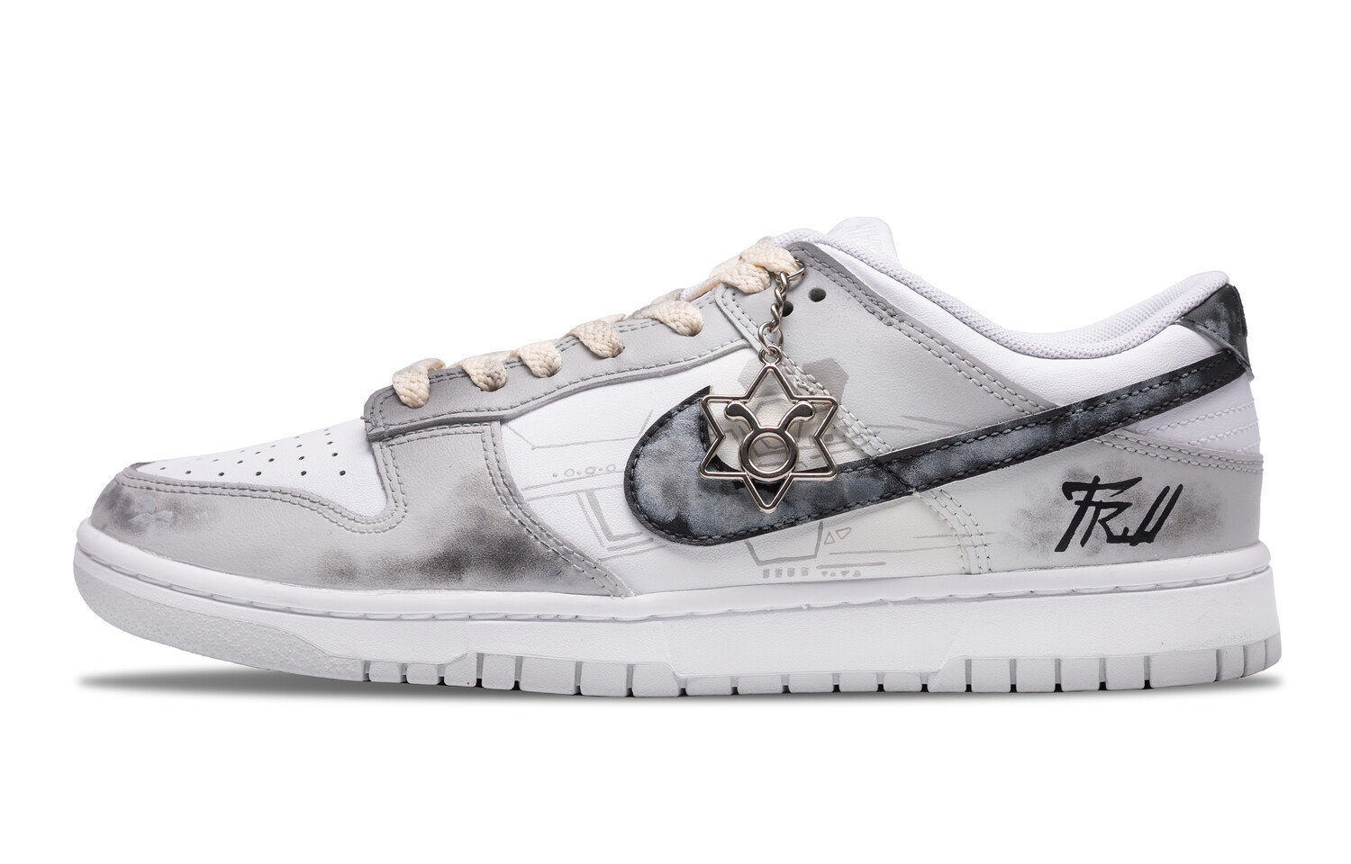 

Кроссовки Nike Dunk Skateboard Shoes Men Low-Top Gray White, Серый, Кроссовки Nike Dunk Skateboard Shoes Men Low-Top Gray White