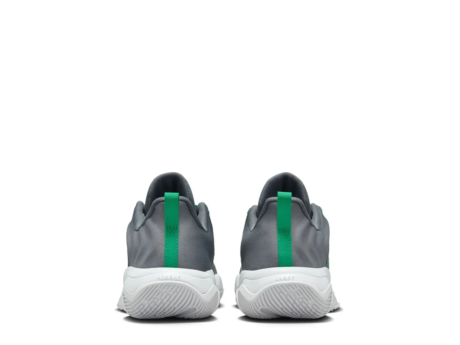 Кроссовки Nike Giannis Immortality 4 — детские, серые/зеленые — фото 2