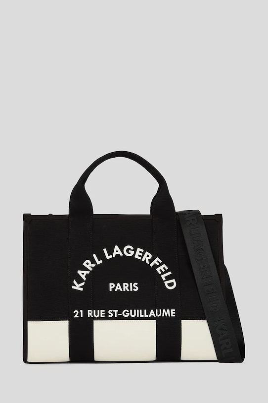 

Хлопковая сумка Karl Lagerfeld, черный