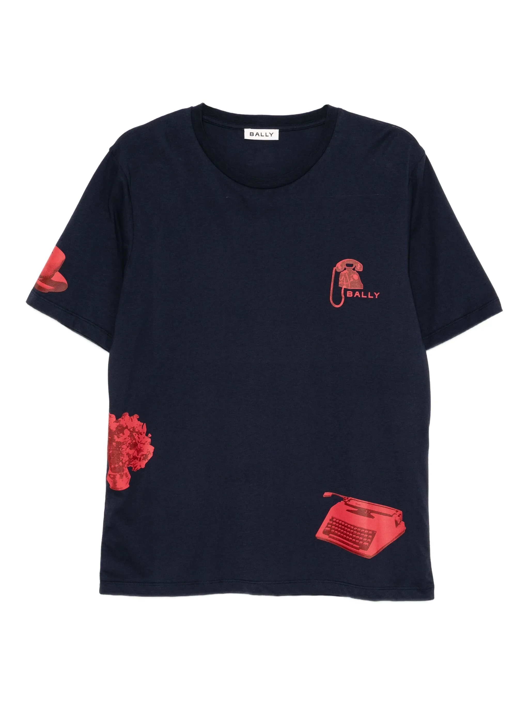 

Футболка с графичным принтом Bally, синий