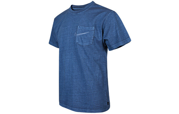 Футболка как m nk sb tee pkt круглый вырез короткий рукав Nike, синий — фото 3