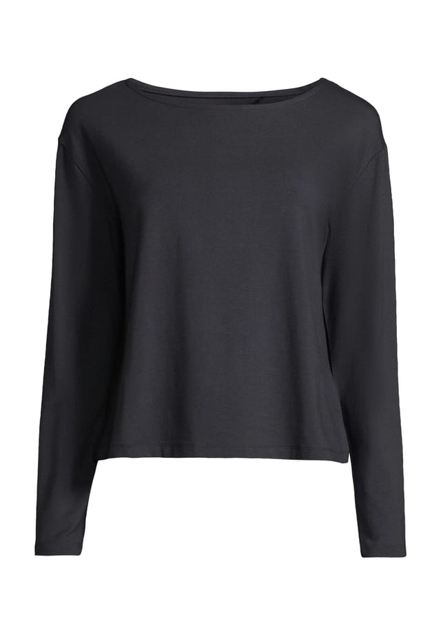 

Рубашка с длинными рукавами и вырезом-лодочкой Manguun, черный