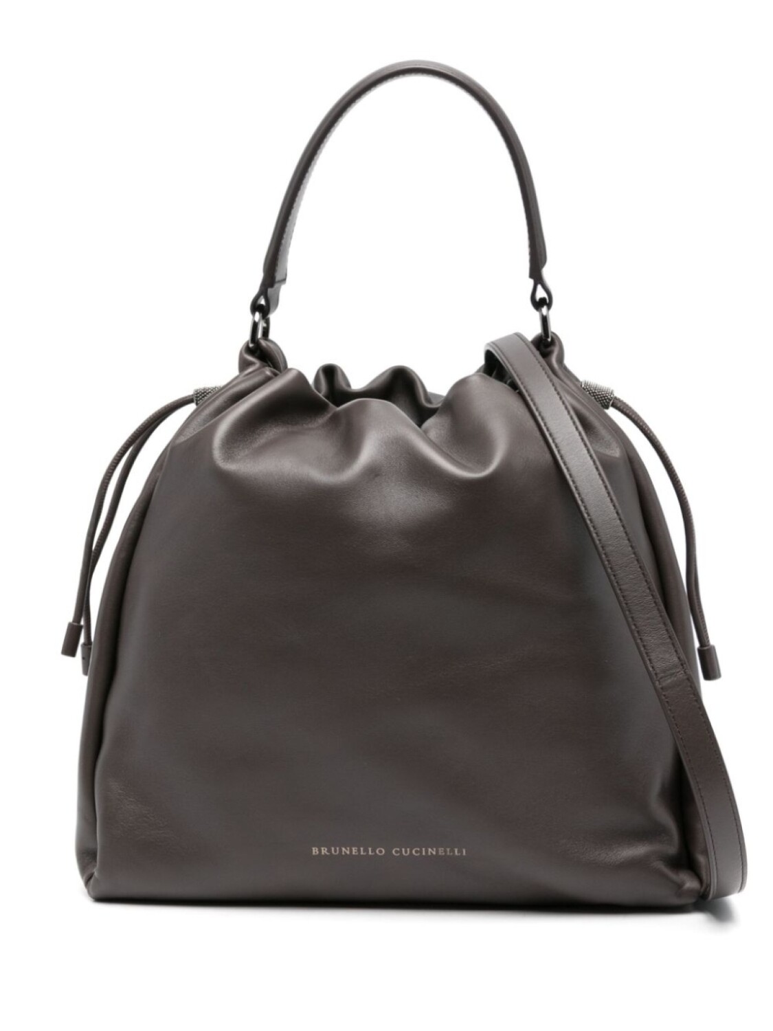 

Brunello Cucinelli сумка-тоут с тисненым логотипом, серый