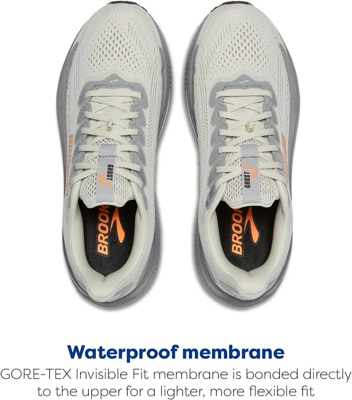 Мужские кроссовки Brooks Ghost 17 GTX, оранжевый/серый — фото 4