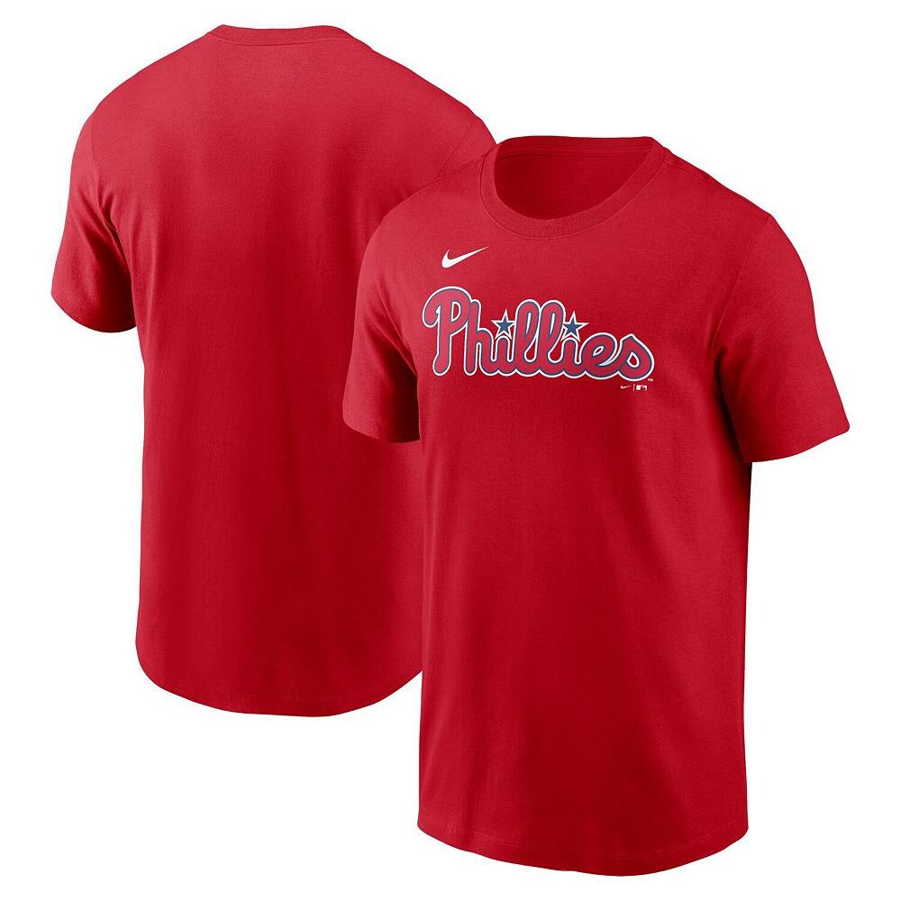 Мужская красная футболка Nike Philadelphia Phillies Fuse Wordmark, цвет Phl Red — фото 2