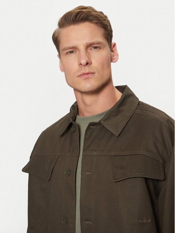 Свободная рубашка Premium Essentials Workwear JD3343 Adidas, хаки — фото 4