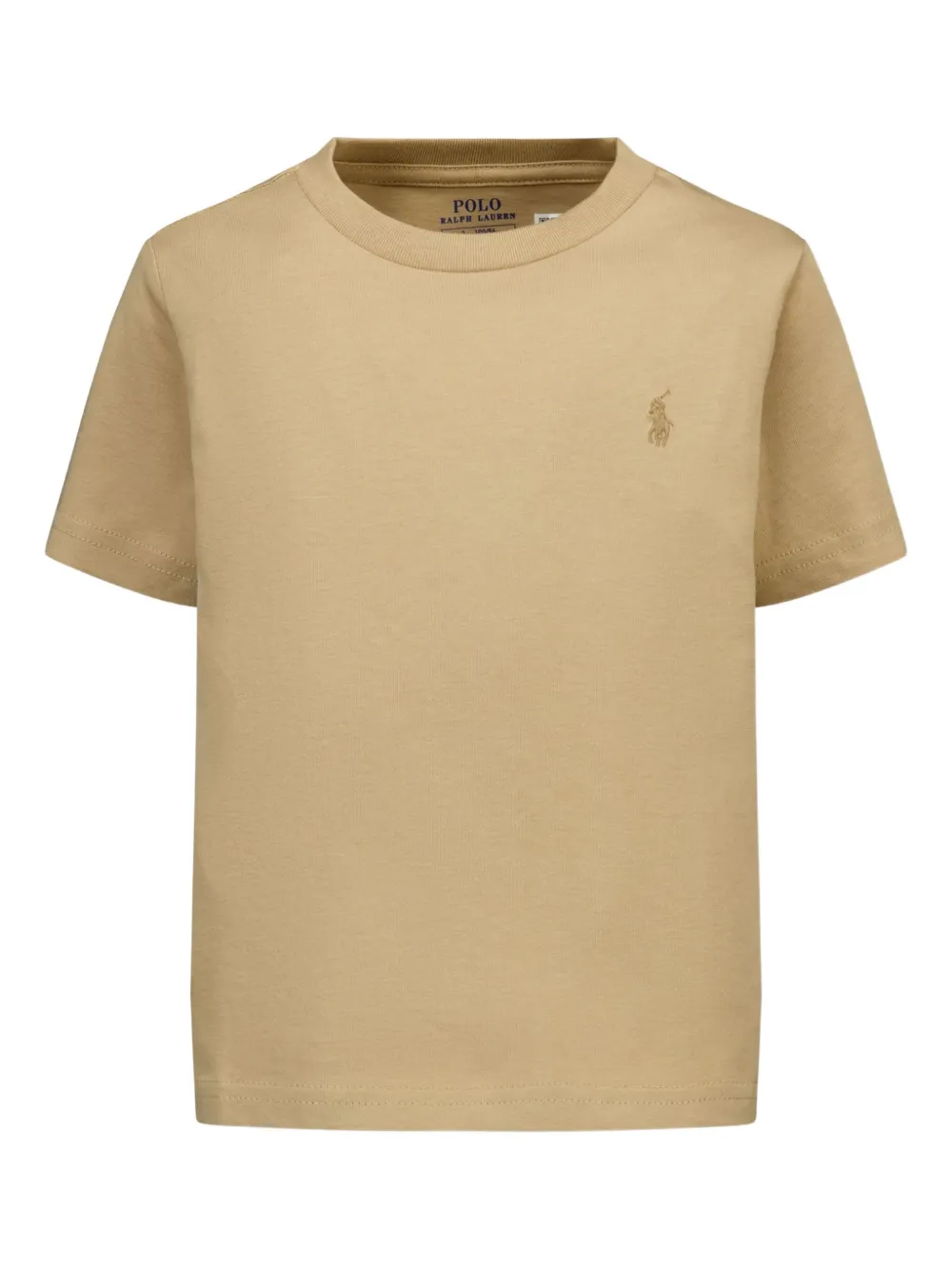 

Футболка с вышитым логотипом POLO RALPH LAUREN KIDS, нейтральный