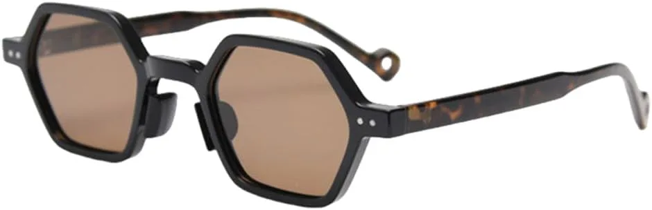 

Поляризованные солнцезащитные очки Polygon для женщин, винтажные солнцезащитные очки с заклепками для мужчин, стильные очки с защитой от УФ-излучения UV400 VFDHN, C1n