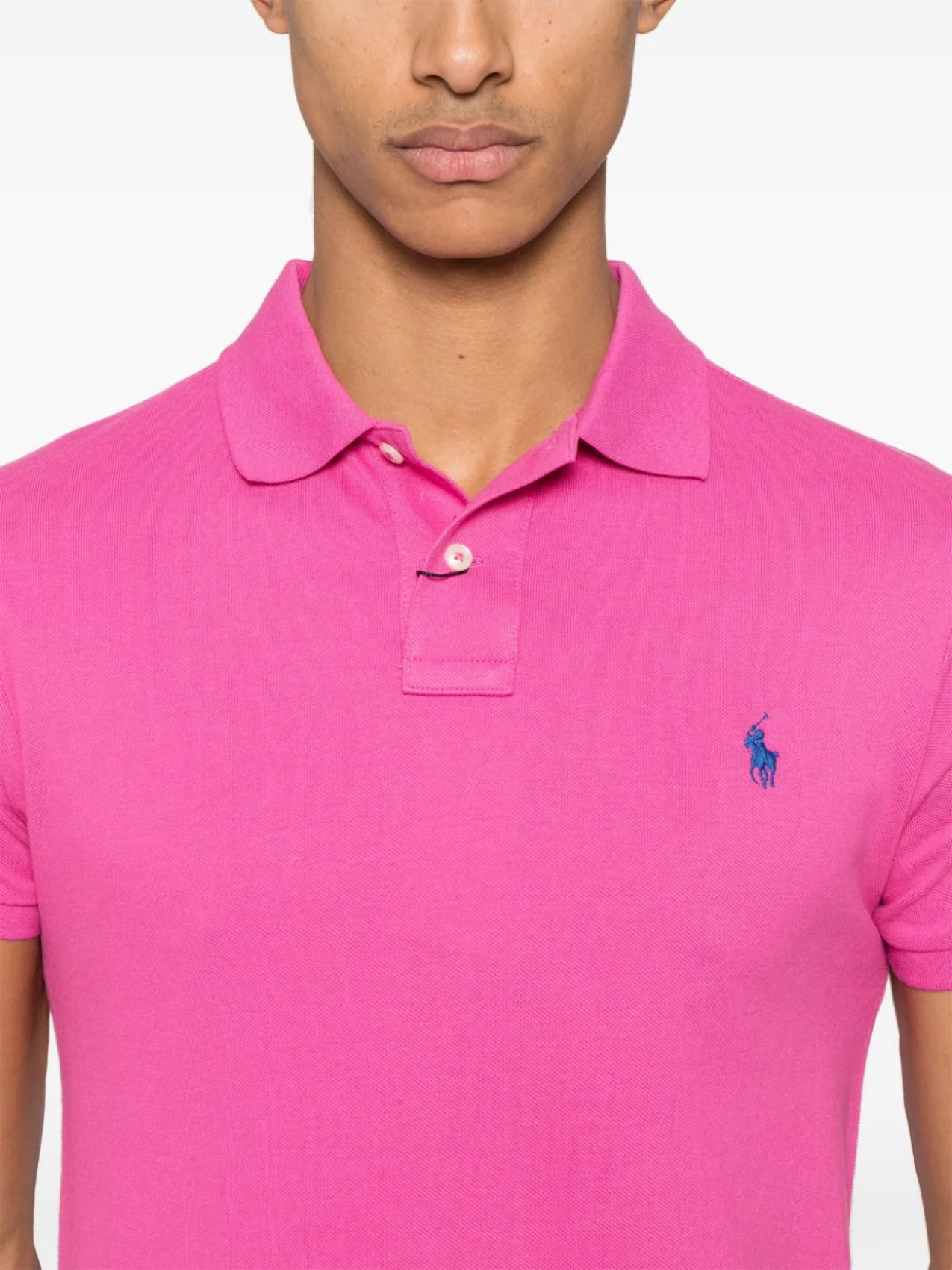 Рубашка поло с вышивкой Polo Pony Polo Ralph Lauren, розовый — фото 4