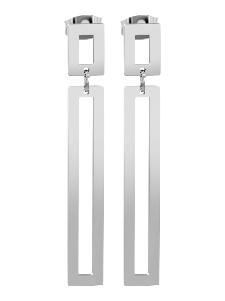 

Adeliás Женские серьги - Серьги-гвоздики из нержавеющей стали серебристого цвета