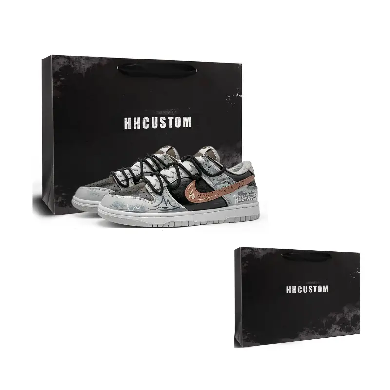 

Dunk Ark Of Time из искусственной кожи с амортизацией, устойчивые к истиранию и скольжению, низкие скейтборд-кроссовки для мужчин Nike, светло серый