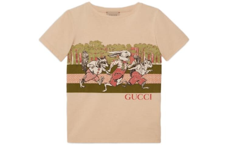 

Футболка детская Gucci, кремовый / хаки