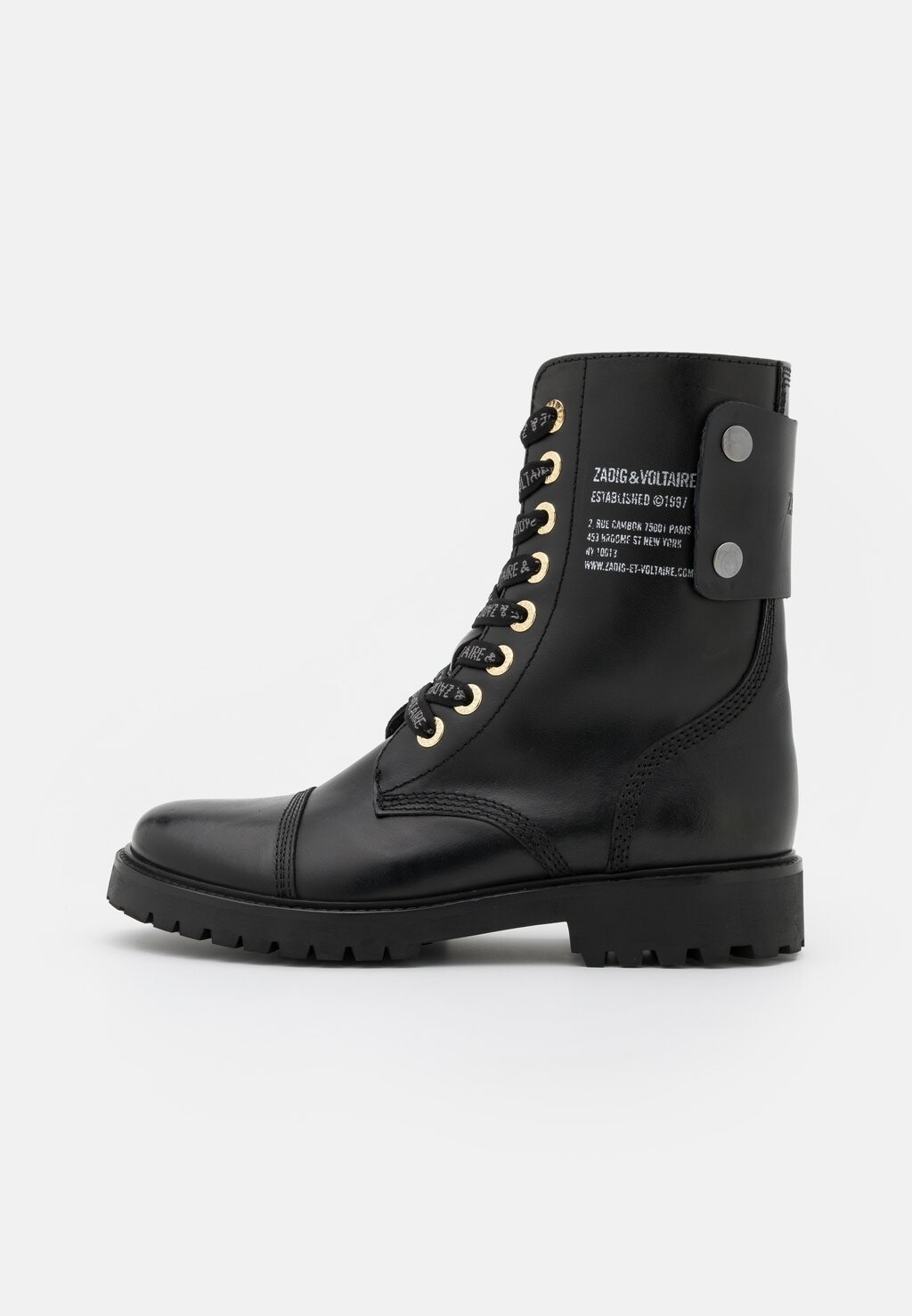Ботильоны на шнуровке JOE SMOOTH Zadig & Voltaire, черный