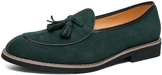 

Мужские замшевые лоферы с кисточками Santimon, классические туфли-слипоны для официальных мероприятий, свадебные лоферы под смокинг, зеленый