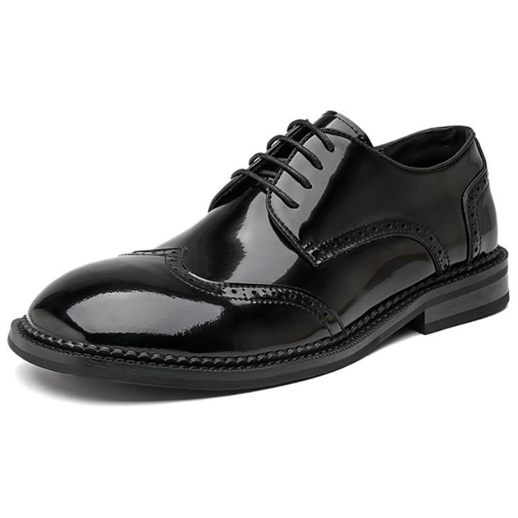 

WEISHIBANGWEI Мужские повседневные кожаные туфли черные, цвет Black