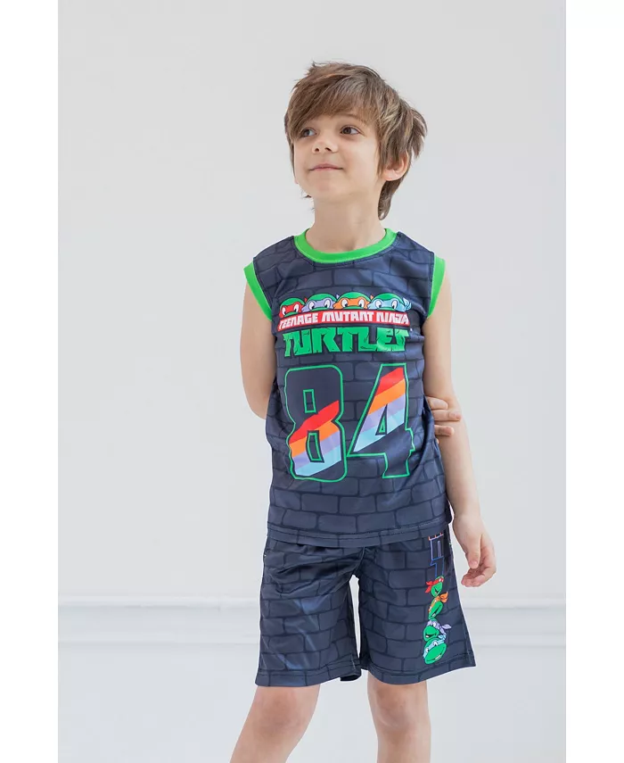 Футболка, топ и шорты (3 предмета) TEENAGE MUTANT NINJA TURTLES, мультиколор — фото 2