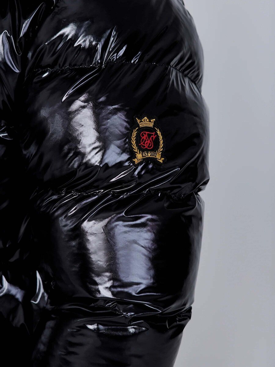 

Зимняя куртка SikSilk High Shine Puffer Jacket, черный