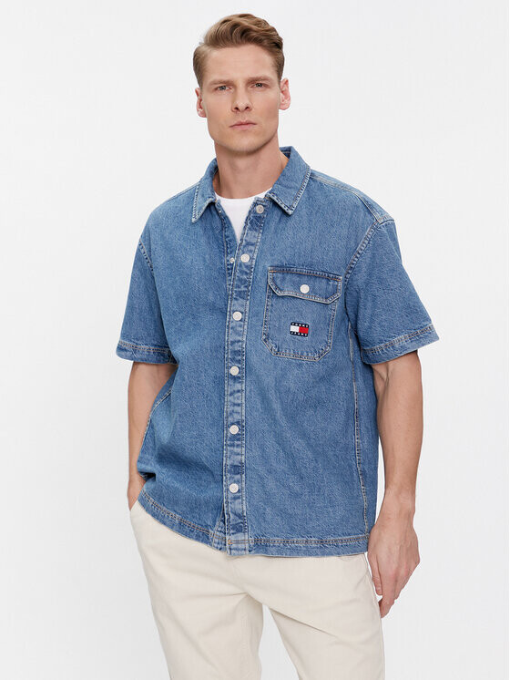 

Джинсовая рубашка обычного кроя Tommy Jeans, синий