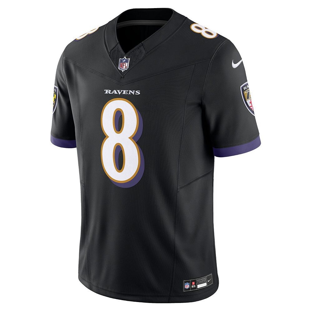 Мужские кроссовки Nike Lamar Jackson Black Baltimore Ravens Vapor F. Ограниченный Джерси, цвет Rav Black — фото 3
