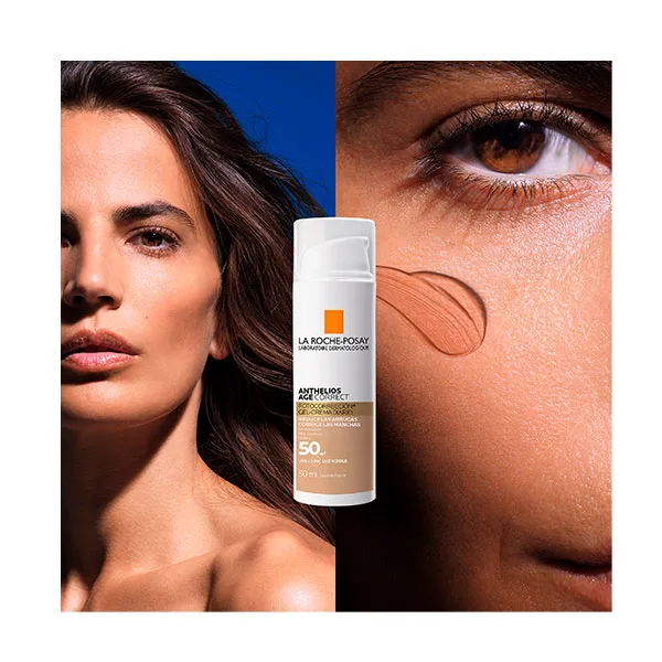 Ежедневная фотокоррекция цветом Anthelios Age Correct Color Spf50 La Roche Posay, 50 ml — фото 4