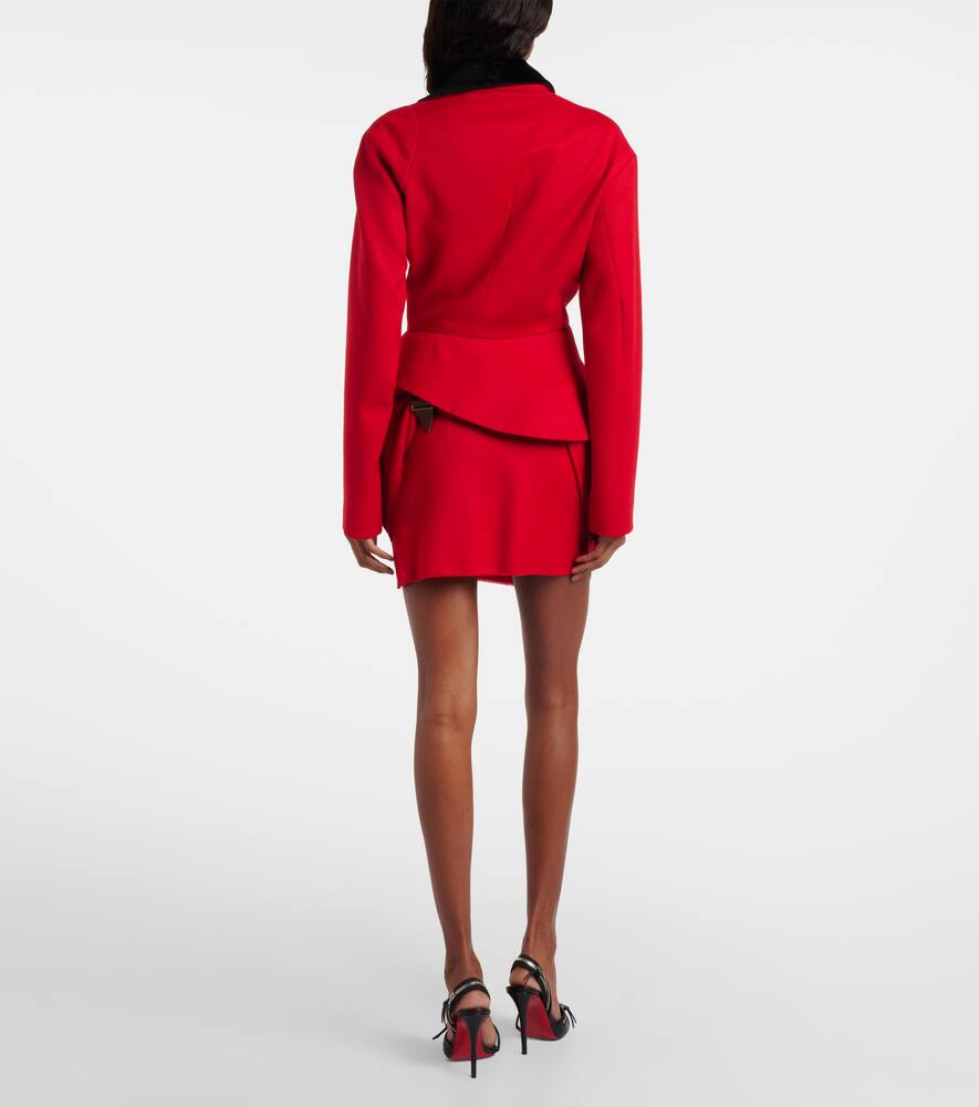 Мини-юбка из шерсти Mini Frame Vivienne Westwood, Red — фото 3