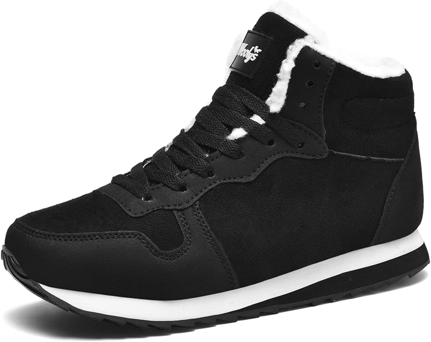 

Мужские зимние зимние ботинки для улицы, противоскользящие, утепленные рабочие ботинки Asifn, черный