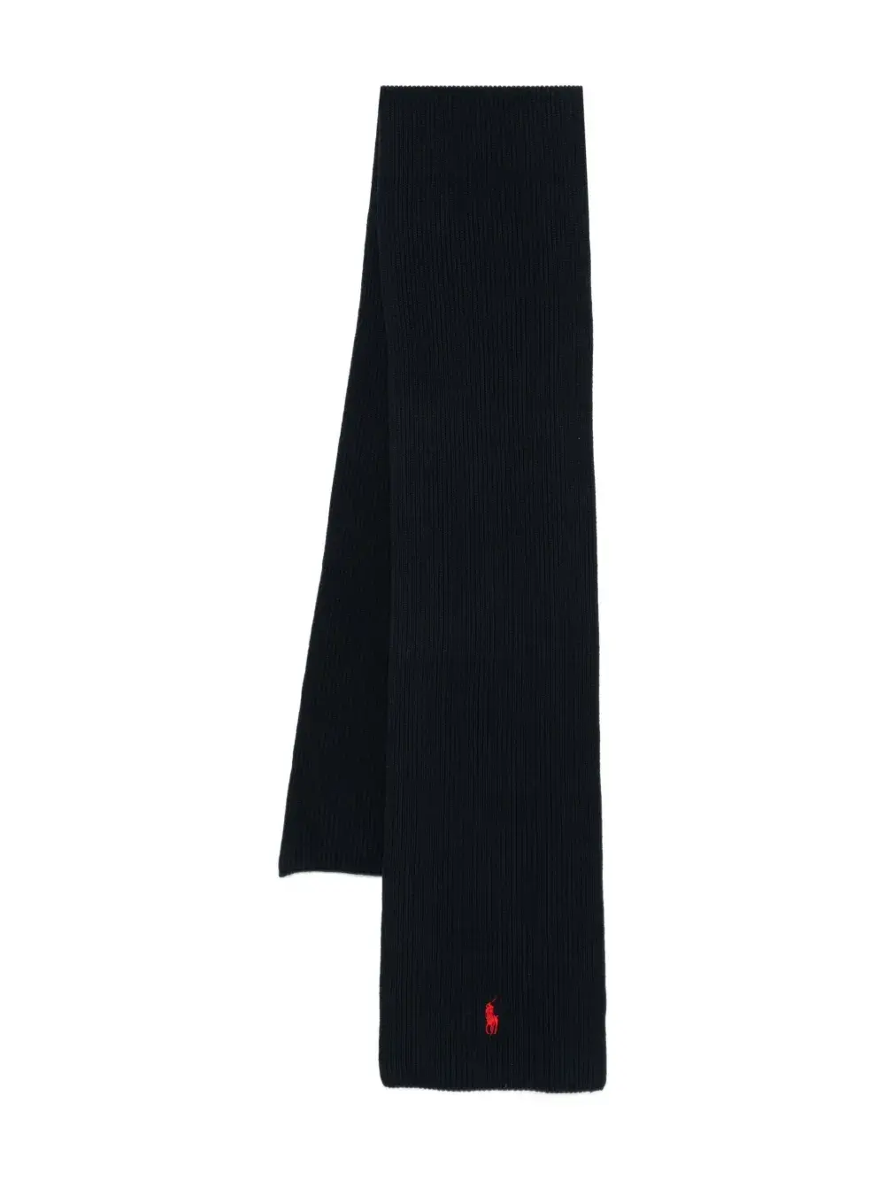 

Шарф в рубчик с логотипом Polo Ralph Lauren, синий