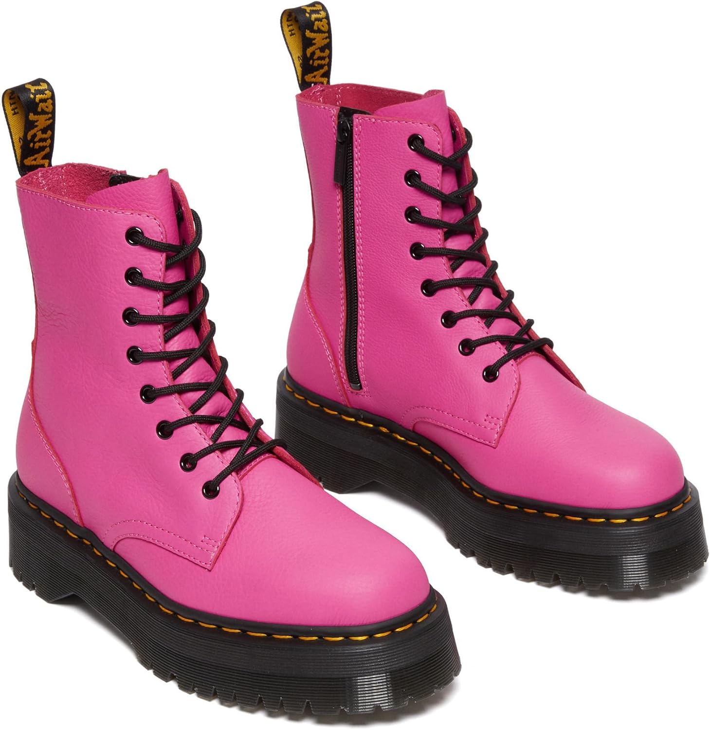 

Dr. Martens, Jadon 8-Eye кожаные платформенные ботинки для мужчин и женщин, Thrift Pink