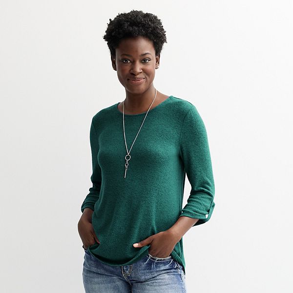 

Женский топ с рукавом три четверти и ожерельем Apt. 9, Botanical Garden