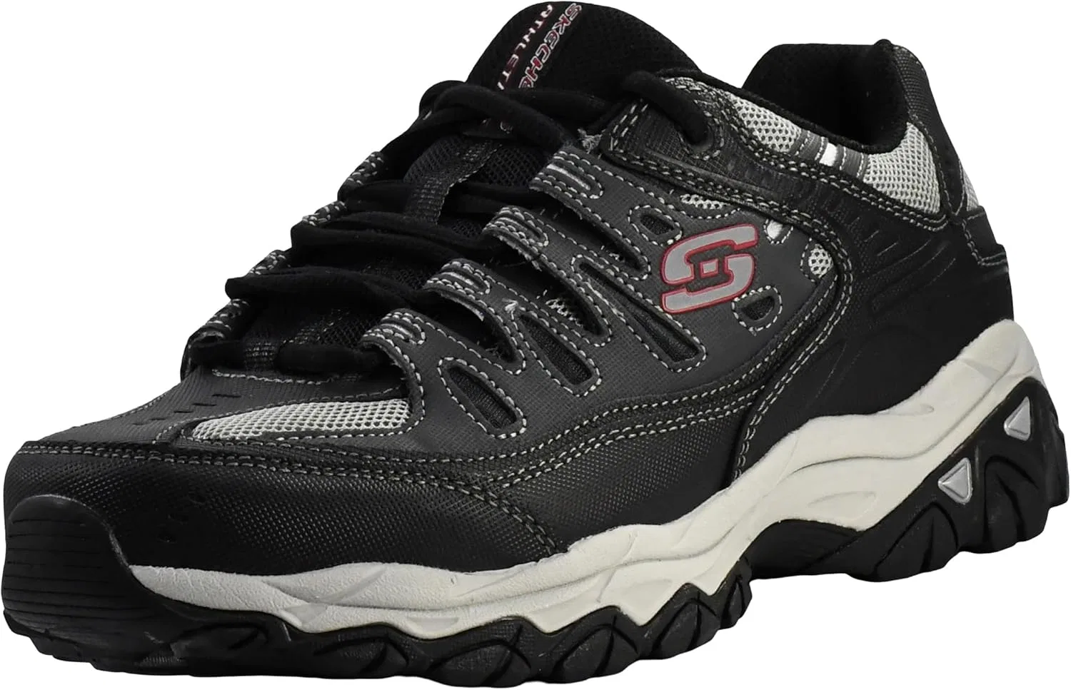 Мужские кроссовки Skechers Sport Afterburn Memory Foam Lace, Dark Grey Black