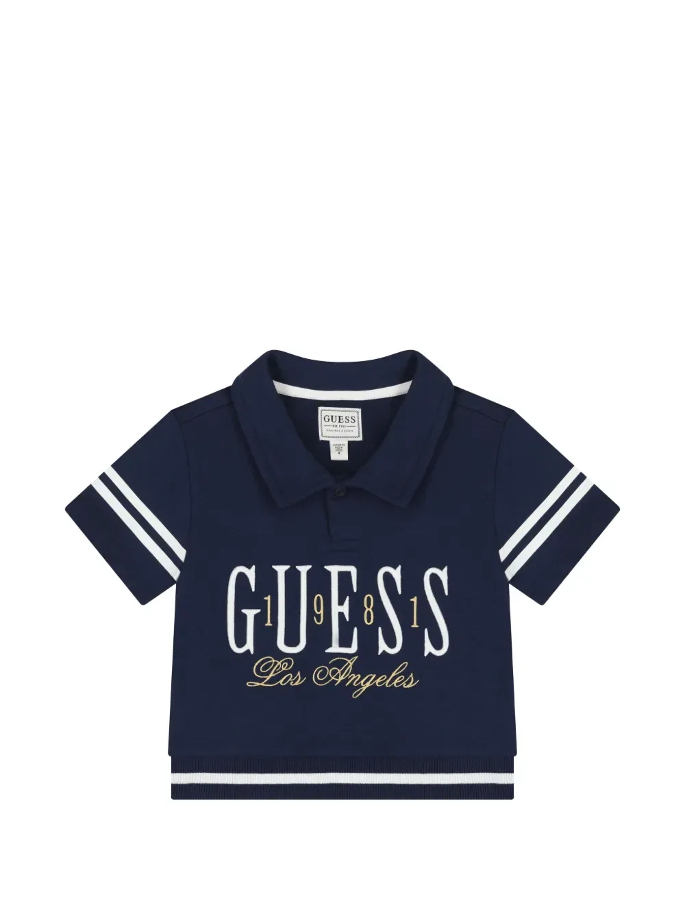 Вышитый полосатый спортивный костюм Guess Kids, синий — фото 3