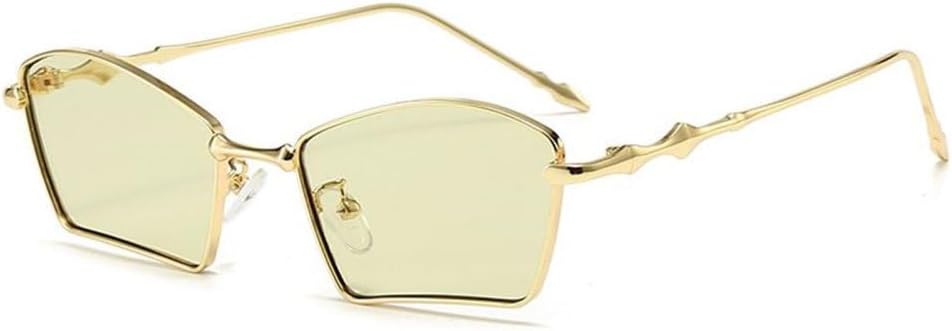 

Маленькие прямоугольные солнцезащитные очки для женщин и мужчин, роскошные винтажные геометрические солнцезащитные очки для женщин, очки неправильной формы, защита от ультрафиолета UV400 TYUVIVO, C5goldgreen